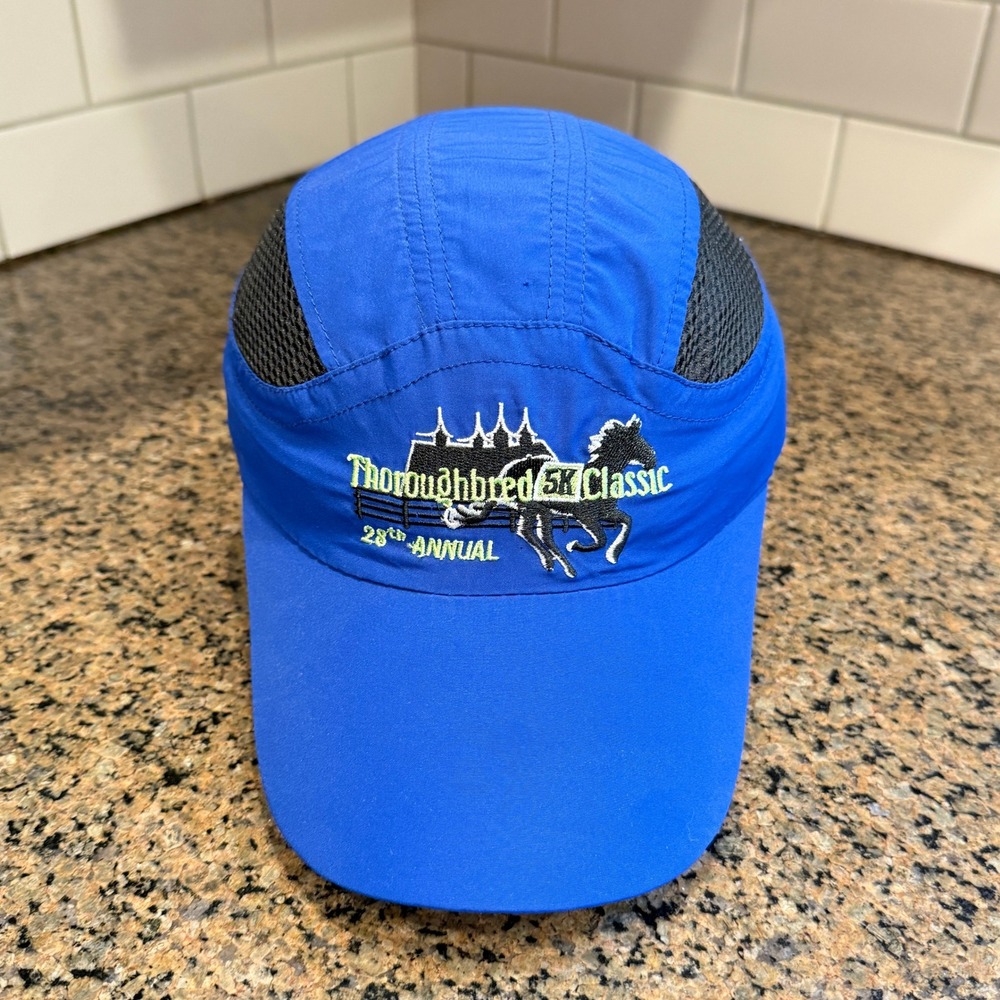 Thoroughbred 5K Classic 28th Annual Race Trackers Blue‎ Running Hat